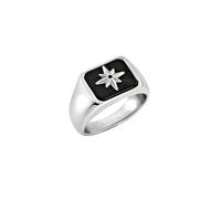 Breil, Anello Uomo in Acciaio con Agata Nera, Stella con Cristallo Nero | Collezione Infinite Star, Agata Nera, Misura 6, 3, Idea Regalo Uomo