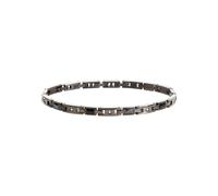 Breil Bracciale da uomo CERAMIC BRICK in acciaio di colore IP Gun, con chiusura pieghevole e zirconi, lunghezza: 22 cm, TJ3273, Mittelgroße, Metallo, Nessuna pietra preziosa