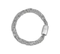 Breil, Collezione Magnetica System, Bracciale Donna Small Eclipse, in Acciaio Lucido, con Micro Catene e Pratica Chiusura con Magnete, Idee Regalo Donna, Lunghezza 19 cm, Colore Silver
