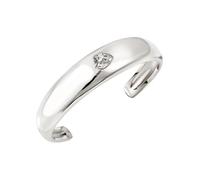 Breil, Bracciale Donna in Acciaio, Bangle con Zirconia a Cuore, Misura 5 | Collezione Amor Lux, Rigido Bombato con cubic zirconia a Cuore, Misura 5, 9, Idea Regalo Donna