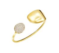 Breil, Bracciale Donna in Acciaio, Bangle Pavé Cristalli | Collezione B Whisper Glow, Rigido con Pavé di Cristalli, Misura Medium 59 mm, Idea Regalo Donna