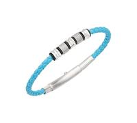 Breil Gioiello collezione WANDERLUST, BRACCIALE da UOMO in LEATHER AND STEEL colore BLUE ELECTRIC misura UNICA - TJ3372