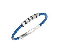 Breil, Bracciale Uomo in Pelle E Acciaio | Collezione WANDERLUST, Bracciale, Dimensione 22,5 cm, Gioiello idee regalo uomo