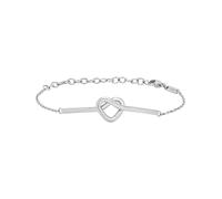 Breil, Collezione B&ME, Bracciale Donna, Bracciale Rigido in Acciaio Lucido, con Design Minimal, Ricercato e Simbolico a Forma di Cuore, Ideale per un Regalo Speciale, Misura Medium, 44-56 cm, Silver
