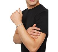 Breil, Collezione Blacken, Bracciale Uomo, Gioiello in Acciaio Specchiato con Pratica Chiusura a Moschettone, Lunghezza Regolabile 17-22 cm, Idee Regalo Uomo e Ragazzo, Silver