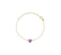 BREIL Affascinante bracciale placcato oro con cuore di ametista Candy TJ3601