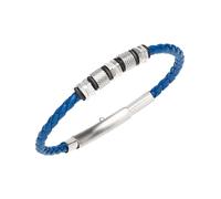 Breil Gioiello collezione WANDERLUST, BRACCIALE da UOMO in LEATHER AND STEEL colore BLUE ELECTRIC misura UNICA - TJ3372