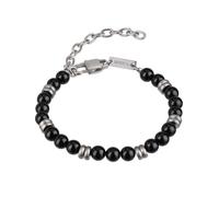 Breil Braccialetto nero / argento, Taglia One Size