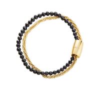 Breil Bracciale Donna Magnetica System Small Black Sun – Acciaio oro/nero Spinello nero 19,5 cm