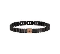 Breil, Collezione Black Diamond, Bracciale Uomo in Acciaio Colorato Black e IP Rose Gold, con Diamante Naturale, Pratica Chiusura a Moschettone, Idee Regalo Uomo, Lunghezza Regolabile 17.5-22 cm, Nero