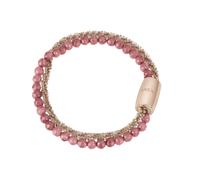 Breil, Collezione Magnetica, Bracciale Small Polar Lights, con Catena a Margherita in Acciaio IP Rose Lucido e Agata Rosa, Pratica Chiusura con Magnete, Misura 19 Cm, Colore Rose Gold e Rosa