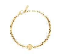 Breil, Collezione Ketch, Bracciale Uomo in Acciaio Lucido, con Elemento Centrale Tondo in Acciaio con Simbolo dell'Ancora, Pratica Chiusura a Moschettone, Taglia Unica, Silver