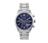 Breil Classic Elegance EW0661 Men's Chronograph Watch - 42mm Blue Sunray Dial, Stainless Steel Bracelet