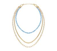 Breil - Collana da Donna Collezione KALEIDO - Gioielli Donna - Collana Donna Multigiro con Catene di Diverso Stile con Pietre, Allungabile -74 cm