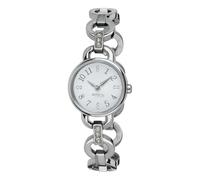 Breil, Collezione Agata, Orologio Gioiello Donna, Cassa in Acciaio, Bracciale con Eleganti Cristalli Bianchi, Quadrante Bianco, Movimento al Quarzo, Resistente all'Acqua, Diametro 25 mm, Silver