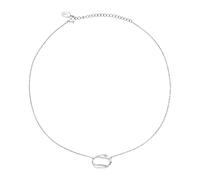 Breil, Collezione Alchemy, Collana Donna con Catena in Acciaio Lucido ed Elemento Ovale, Pratica Chiusura a Moschettone, Lunghezza Regolabile fino a 45cm