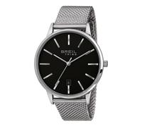 Breil, Collezione Avery, Orologio Donna in Acciaio, Movimento al Quarzo Solo Tempo, Resistente all'Acqua, Lunghezza Regolabile 14.5-20 cm, Chiusura Déployante con Pulsanti, Cassa 25 mm, Silver-Black
