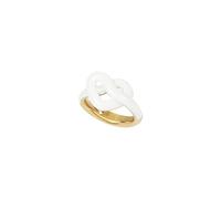 Breil, Collezione B&Me, Anello Donna Knot Love, in Acciaio Lucido, con Design Minimal, Ricercato e Simbolico a Forma di Cuore, Idea Regalo Donna, Misura 10