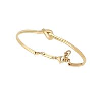 Breil, Collezione B&ME, Bracciale Donna, Bracciale Rigido in Acciaio IP Gold, con Design Minimal, Ricercato e Simbolico a Forma di Nodo, Ideale per un Regalo, Misura Small, 44-56 cm, Gold