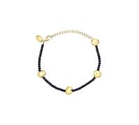 Breil, Collezione B Rocks, Bracciale Donna con Catena in Sandstone Blu, Alternata con Elementi in Acciaio Lucido, Chiusura a Moschettone, Lunghezza Regolabile