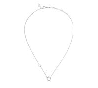 Breil, Collezione B Rocks, Collana Donna in Acciaio con Perla Naturale di Acqua Dolce e Boule in Acciaio Lucido, Chiusura a Moschettone, Lunghezza Regolabile