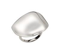 Breil, Collezione B Whisper, Anello Donna in Acciaio Lucido, Sottile, Leggero e Luccicante, con Elemento a Forma Fluida, Colore Silver, Misura 14, Gioielli Donna e Ragazza