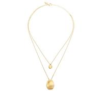 Breil, Collezione B Whisper, Collana da Donna in Acciaio Colorato, con Pendenti, Lunghezza Regolabile, Chiusura a Moschettone, Colore Gold, Misura 45 Cm, Gioielli Donna e Ragazza