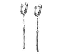 Breil, Collezione B Witch, Orecchini Donna, Orecchini Pendenti in Acciaio Lucido con Catenella 1,5 cm ed Elemento 3 cm, Idea Regalo Donna