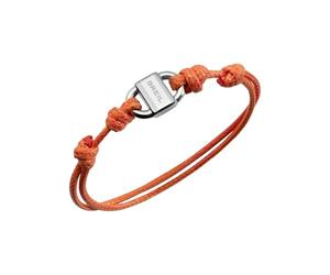Breil, Collezione Block, Bracciale Uomo in Cotone, Arricchito da Elemento Centrale in Acciaio, Bracciale in Cordino di Cotone, Lunghezza Regolabile con Nodo Scorrevole