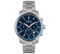 Breil, Collezione Caliber, Orologio Uomo con Bracciale e Cassa in Acciaio Lucido Resistente all'Acqua, Movimento al Quarzo PE902, Cassa 43 mm, Chiusura con Pulsanti