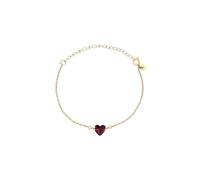 Breil, Collezione Candy, Bracciale Donna in Acciaio con Elemento Centrale a Forma di Cuore, Chiusura Regolabile a Moschettone, Bracciale con Cuore da 21 Cm
