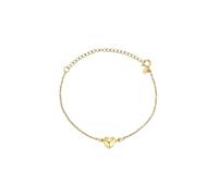Breil, Collezione Candy, Bracciale Donna in Acciaio Lucido Effetto Specchio e pietra a Forma di Cuore, Chiusura Regolabile, Bracciale con Cuore da 21 Cm