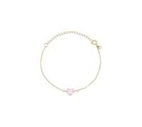 Breil, Collezione Candy, Bracciale Donna in Acciaio Lucido Effetto Specchio e pietra a Forma di Cuore, Chiusura Regolabile, Bracciale con Cuore da 21 Cm