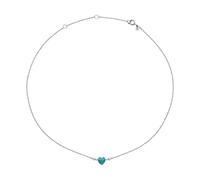 Breil, Collezione Candy, Collana Donna in Acciaio Lucido Effetto Specchio e Pietra a Forma di Cuore, Chiusura Regolabile, Collana con Cuore da 45 Cm