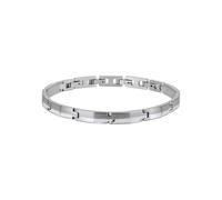 Breil, Collezione Carve, Bracciale Uomo in Acciaio Bilux Specchiato e Satinato, con Pratica Chiusura a Gioielleria, Lunghezza Regolabile 17-22 cm, Silver, Idee Regalo Uomo