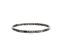 Breil Bracciale da uomo CERAMIC BRICK in acciaio di colore IP Gun, con chiusura pieghevole e zirconi, lunghezza: 22 cm, TJ3273, Mittelgroße, Metallo, Nessuna pietra preziosa