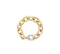 Breil, Collezione Distinctive, Bracciale Donna in Alluminio Lucido, Bracciale con Maglie Ovali e Chiusura in Acciaio IP Gold, Lunghezza 22,5 cm, Idea Regalo Donna