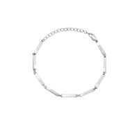 Breil, Collezione Edge of Light, Bracciale Uomo in Acciaio Lucido con Maglie Rettangolari, Chiusura a Moschettone, Lunghezza Regolabile Fino a 22 cm