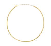 Breil, Collezione Emma, Collana Donna in Acciaio IP Gold, Catena Snake, Elemento Centrale Fluido Specchiato, Chiusura a Gancio, Lunghezza Regolabile fino a 39 cm