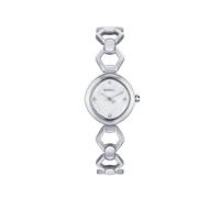 Breil, Collezione Flake, Orologio Donna con Maglie Romboidali in Acciaio, Quadrante Bianco con Lucenti Cristalli, Pratica Chiusura a Gioielleria Regolabile 13.5-19 cm, Idee Regalo Donna, Silver-Bianco