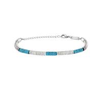 Breil, Collezione Fusion, Bracciale Uomo in Acciaio, con Elementi in Lava e Dischi in Acciaio, Finitura Specchiata, Lunghezza Regolabile fino a 22 cm