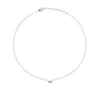 Breil, Collezione Gem, Collana Tennis Donna, Collana in Acciaio Inossidabile con Cubic Zirconia, Elemento Centrale Rettangolare, Chiusura a Gancio, Lunghezza Regolabile 39-45 cm, Idea Regalo Donna