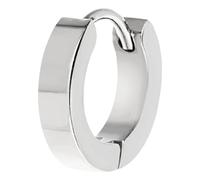 Breil, Collezione Gritty, Monorecchino da Uomo in Acciaio Lucido Colorato, Minimal, con Pratica Chiusura a Clip, Colore Silver, Misura Unica, Diametro 13,5 mm, Gioielli Uomo