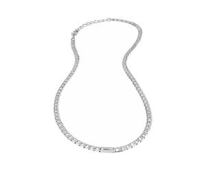 Breil, Collezione Groovy, Collana Uomo con Catena in Acciaio Lucido, Pratica Chiusura a Moschettone, Idee Regalo Uomo e Ragazzo