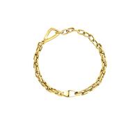 Breil, Collezione Hypnotic, Bracciale Uomo in Acciaio Lucido, Elemento Centrale a Forma di Serpente, Chiusura a Moschettone Triangolare, Lunghezza Regolabile 17-22 cm