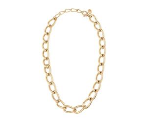 Breil, Collezione Join Up, Collana Donna dallo Stile Trendy e Sofisticato, in Acciaio Lucido IP Gold, con Catena a Maglie Ovali, Pratica Chiusura a Moschettone, Lunghezza Regolabile 42-48 cm, Gold
