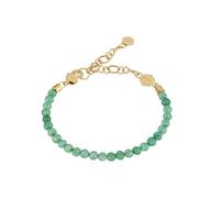 Breil, Collezione Kaleido, Bracciale Donna, Bracciale con Pietre Agata Rossa ed Elemento Esagonale in Acciaio IP Gold Lucido, Chiusura a Moschettone, Lunghezza Regolabile 15-21 cm, Idea Regalo Donna