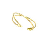 Breil, Collezione Lightline, Bracciale Donna in Acciaio Lucido Effetto Luminoso con Discreta Apertura, Finitura Specchiata, Design dalle Linee Sinuose Eleganti e Raffinate, Idea Regalo Donne