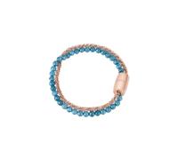 Breil, Collezione Magnetica, Bracciale Donna con Catena a Margherita in Acciaio IP e Pietre Naturali Agata, Misura 19 cm, Pratica Chiusura con Magnete