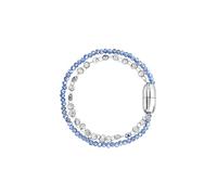 Breil, Collezione Magnetica System, Bracciale Donna, Bracciale con Doppia Catena in Acciaio e Cristalli, Chiusura Magnetica, Lunghezza 17 cm, Idea Regalo Donna
